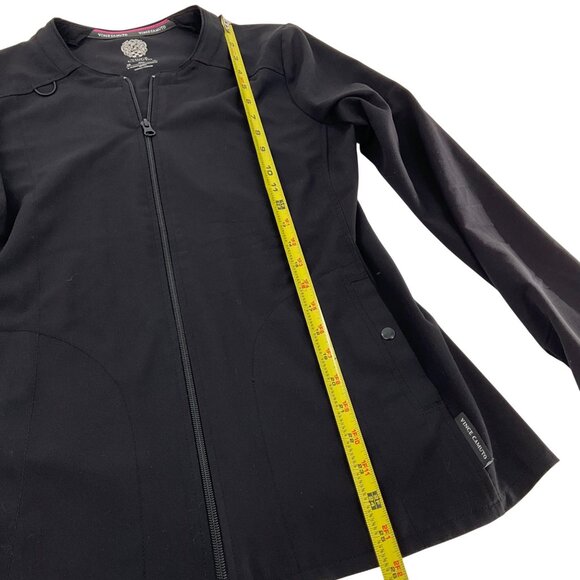 Vince Camuto  Womens Black Scrub Jacket & Top Set XS Polyester/Spandex Blend - Picture 11 of 16